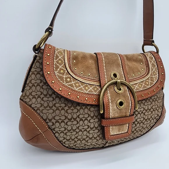 Coach 11517 Soho Signature Vintage Y2K Studded Southwest Shoulder Bag - Picture 4 of 13